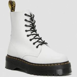 Dr. Martens White Leather Boots